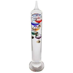 Solite Galileo 14 inch Glass Thermometer with 5 Multi Colored Spheres in Fahrenheit and with Gold Tags