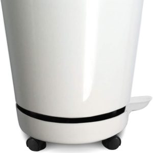 12″ Self-Watering+ Self-Aerating + High Drainage + Ventilated Deep Reservoir Modern Round Planter Maintains Healthy Roots and Moisture for House Plants & Garden (White)